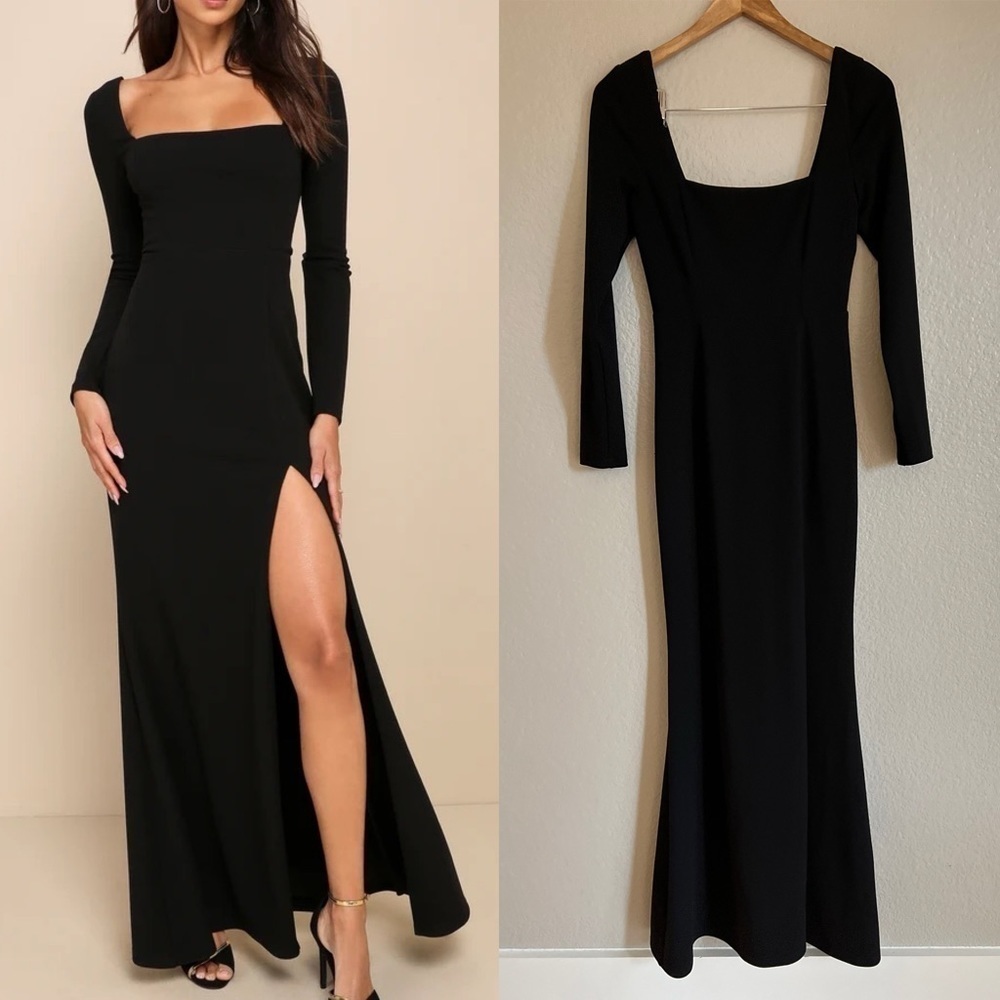 NWOT Infinitely Elegant Black Long Sleeve Maxi Dress